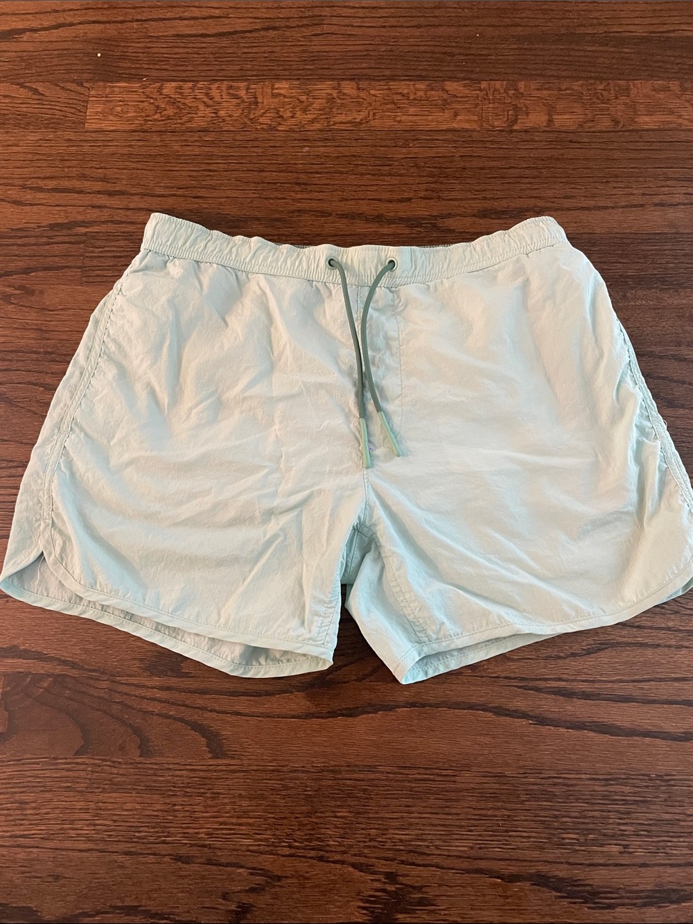 Zara Pale Blue Men's Swim Trunks with Drawstring